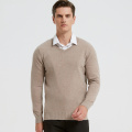 Men Long Sleeve V Neck Sweater