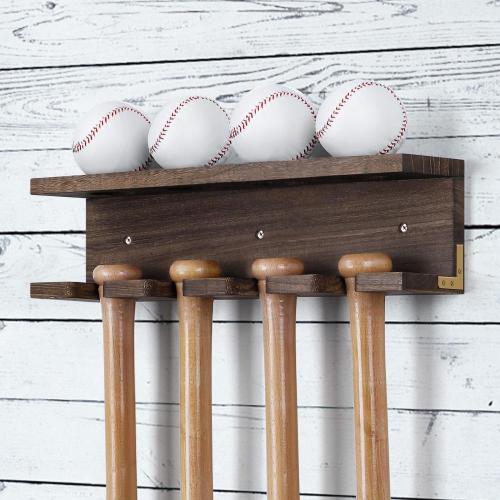 Wall Mount Base Ball Display Shelf Storage Organizer