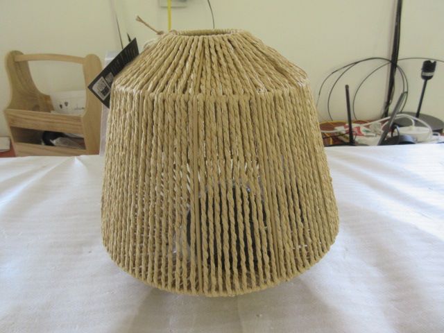 Inspección de calidad de la lámpara tejida de la cuerda de papel en Shandong