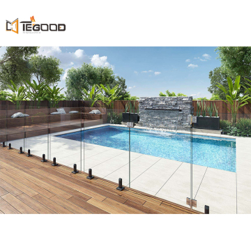 Custom 10mm Thick Tempered Frameless Glass Balustrade Railing for Deck and Exterior Fencing