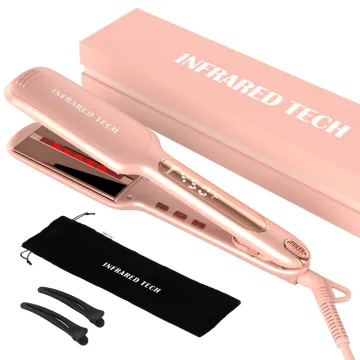 Rose Golden Titanium Infrared Hair Straightener - Professional Planchas de Cabello