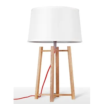 modern table lamp with wood base