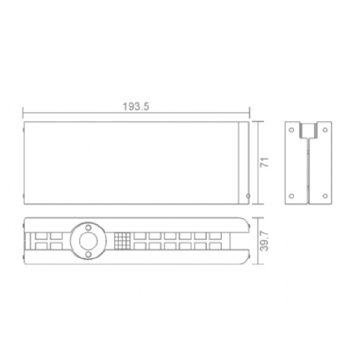 Регулируемый безрамный стеклянный зажим