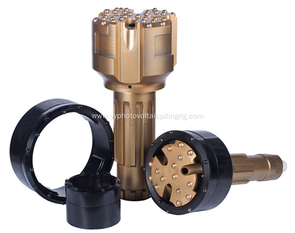 Concentric casing drilling hammer bits high air pressure