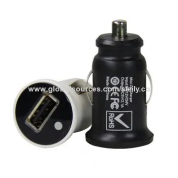 5V 2.1A/3.1A USB In-car Charger for iPhone/Samsung/iPad, with Fireproofing Shell, Small, Convenient