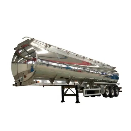 China Factory Price 3-Axles Aluminum Alloy mobile fuel tank trailer tanker showroom/vegetable oil tanker trailers