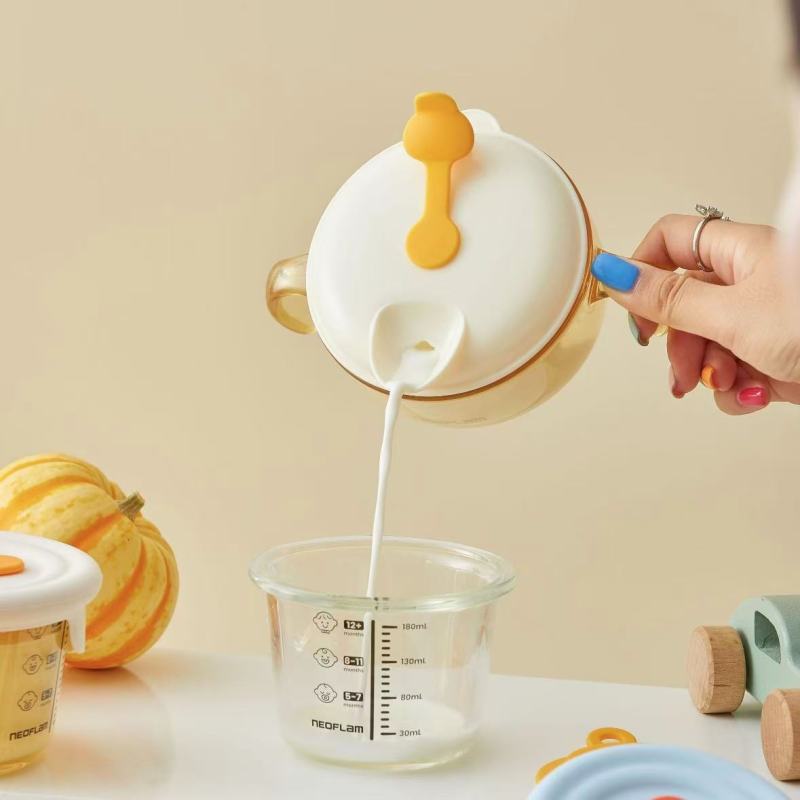 Translucent Kids Cup with Dual Handles and Lid