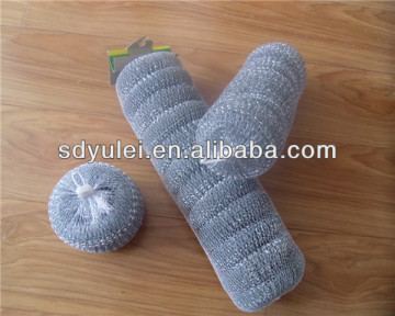 galvanized metal scourer with nylon net bag packing
