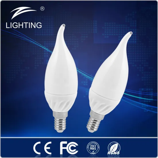 Hot Sale Candle Shape Mini 3W Ceramic LED Daylight Candle Bulb Indoor