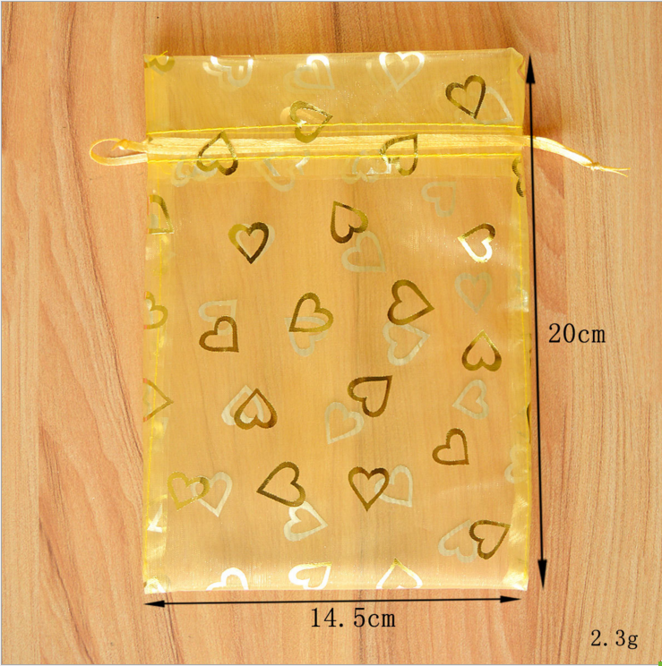 gold color organza bag