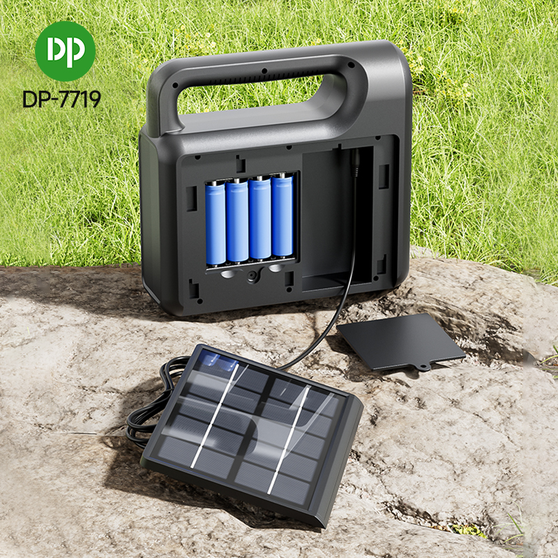 2-7719-DP Portable Power Station Solar Lighting Kits System 8000mAh