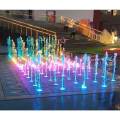 Outdoor floor fountain with lights