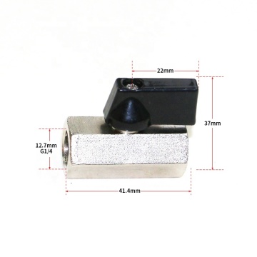Chrome Plated Stainless Steel MBV 3/8" Double Female Thread Mini Ball Valve