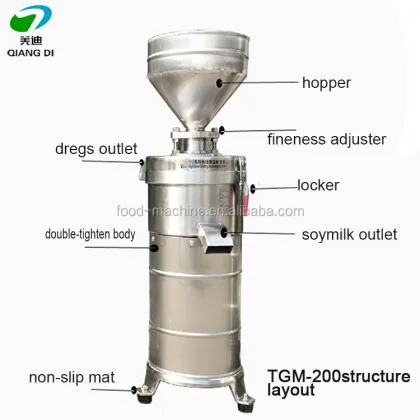 Tofu Factory Stainless Steel Almond Peanut Soy Bean Milk Making Machine