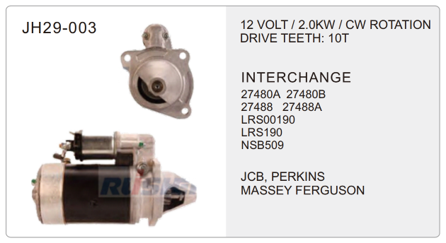 Lucas truck starter parts-JH29-003-X