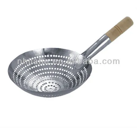 Wooden Handle Stainless Steel Strainer