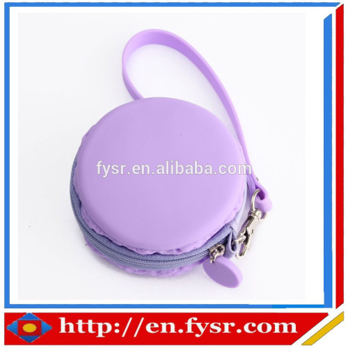 2015 hot promotional macaron silicone purse mini coin wallet