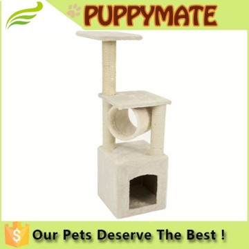 Adorable Happy cat tree cat condo simple cat tree light tree tower pet toy