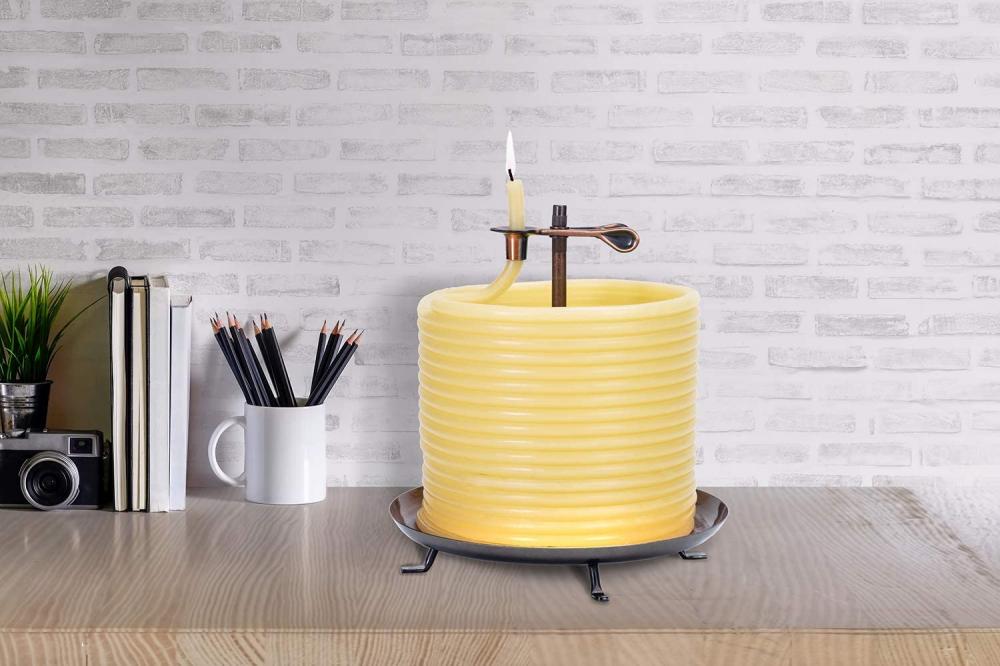 48-Hour Eco-Friendly Beeswax Candles with Cotton Wick