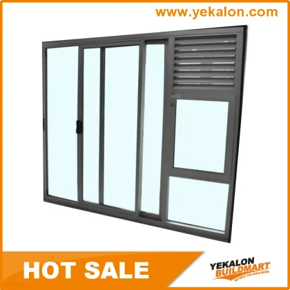 Australia Standard System Aluminum Sliding Door & Window with Clear Tempered Glass