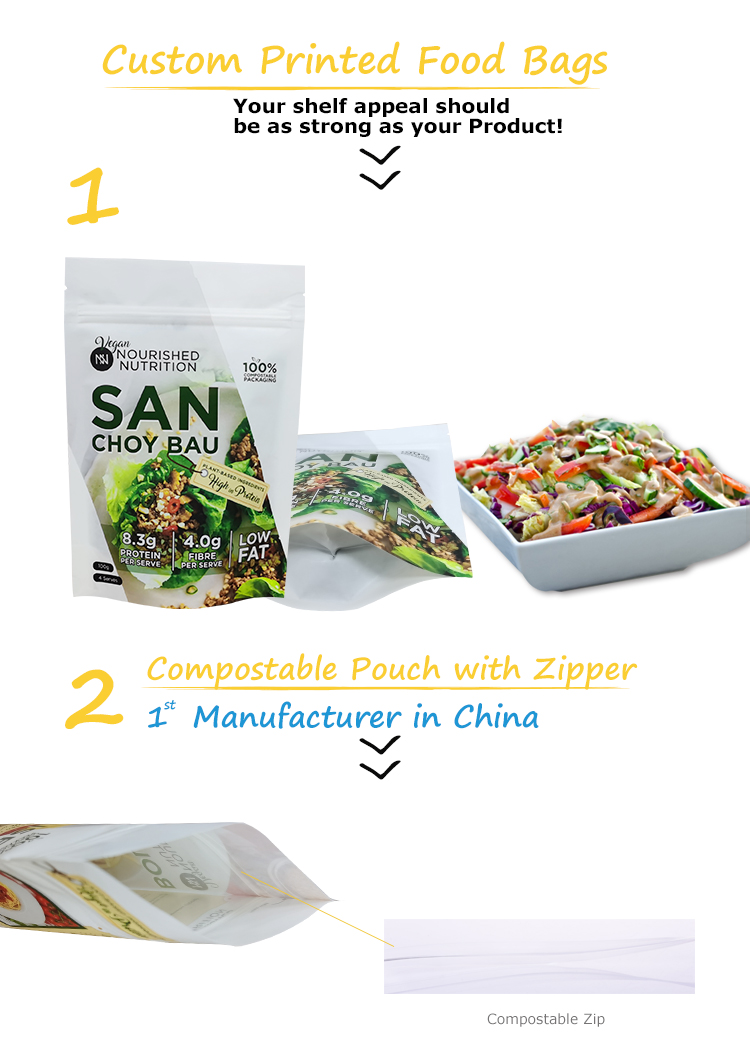 Food Grade Embossing BPA Free Packaging Bag