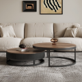 Modern Nesting Coffee Table Set with Drawer