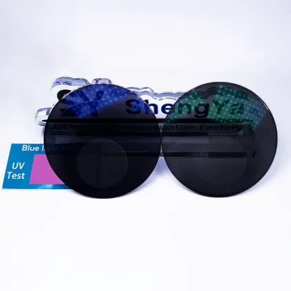 1.56 Round Top Photochromic Blue Cut UV420 Anti-Blue Light Ray Coated Lenses Optics