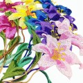 Υδατοδιαλυτά 3D κεντήματα λουλουδιών Χειροποίητα μπαλώματα