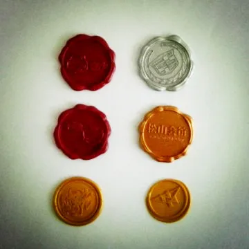 Decorative wax sticker seals