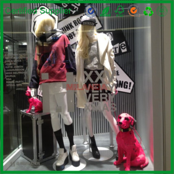 Rose gypsum dog for fashion store decoration (M-10381)