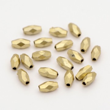 PandaHall 8mm Gold Faceted Rice Matte Style Plastic Beads: Detailed Search Engine Title