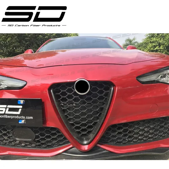 Limited Edition Carbon Fiber Grille Frame V Shield for Alfa Romeo Giulia
