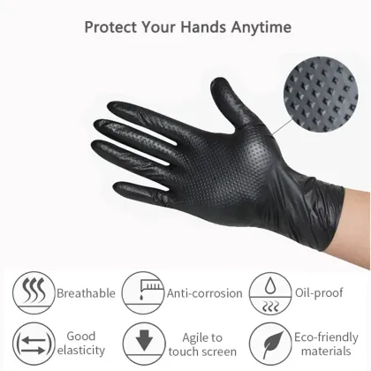 Food grade health nitrile hand gloves purple bule