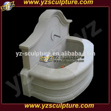 beautiful small white marble water fountain for home decoration