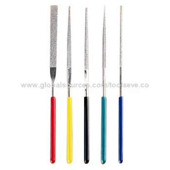 2x100mm 5-piece assorted electroplated diamond files, measures 4x160x50mm