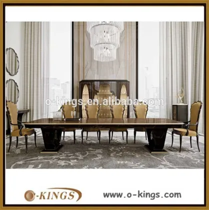 Luxury royal furniture restaurant wooden table and chair