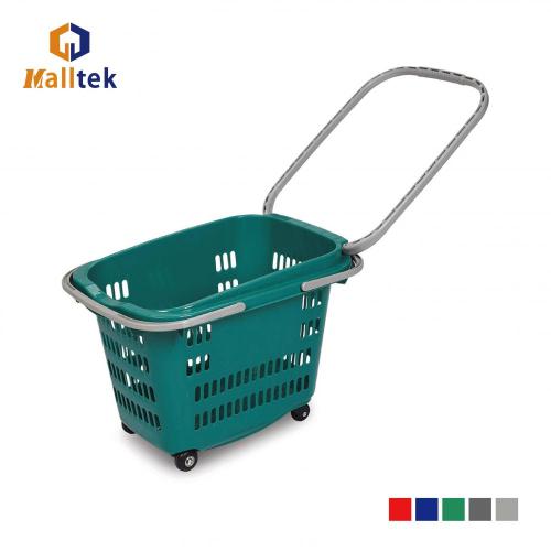 Customized colors and logos Plastic shopping Trolley basket