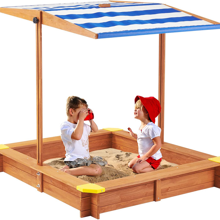 Kindersandkiste mit Abdeckzederholz Sandkasten