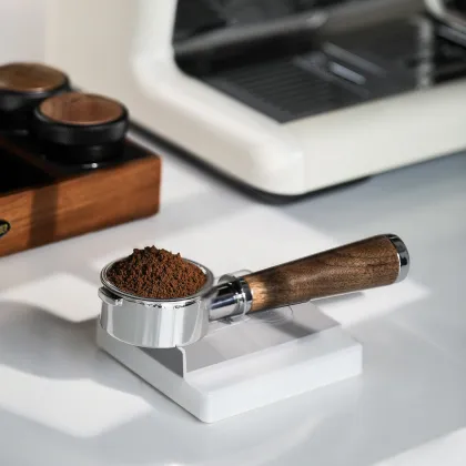 Customized Bottomless Portafilter for DeLonghi, Barsetto, Berivlle, Lamarzocco, and Welhome Vintage Wooden Handle (51/54/58mm)