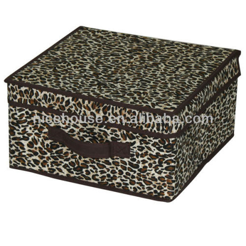 2015 folding Leopard series of printed home storage box in style of SO201