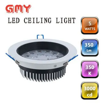 Car aliminium+PMMA material round recessed led ceiling lights