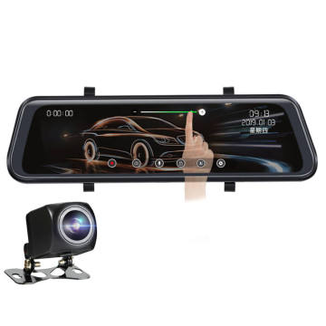 QSF Dash Cam: 1080P Full HD Dual-Lens Car Rearview Camera with 10-inch Touch Screen Display