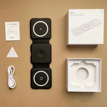 Folding 3-in-1 Magnetic Wireless Charger QC3.0