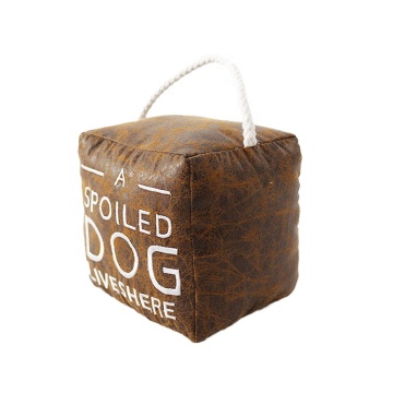 Portable Leatherette Square Door Stopper