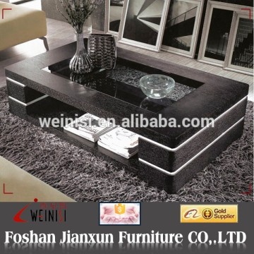 832# MDF coffee table with glass top