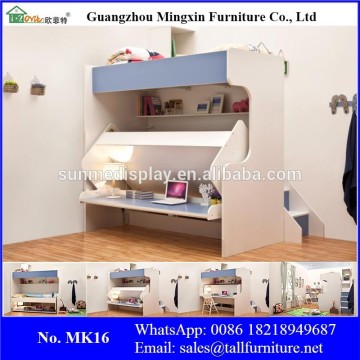 Hot Sell Hidden Kids bunk Wall Beds with study Table MK16