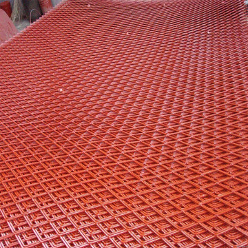 red expanded metal mesh