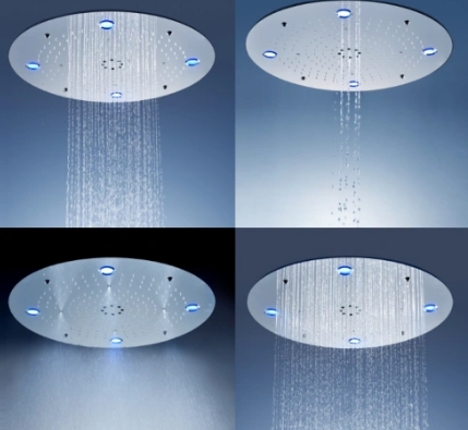 Top spray LED shower system