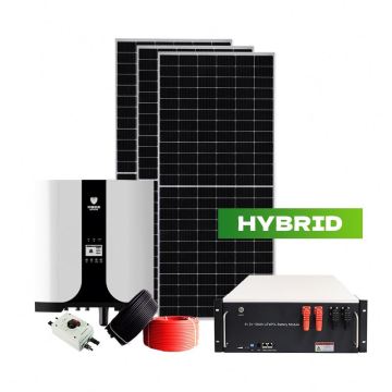 8kw hingga 12kw Off Grid Hybrid Solar Panel Power System untuk Tenaga Suria Rumah Lengkap