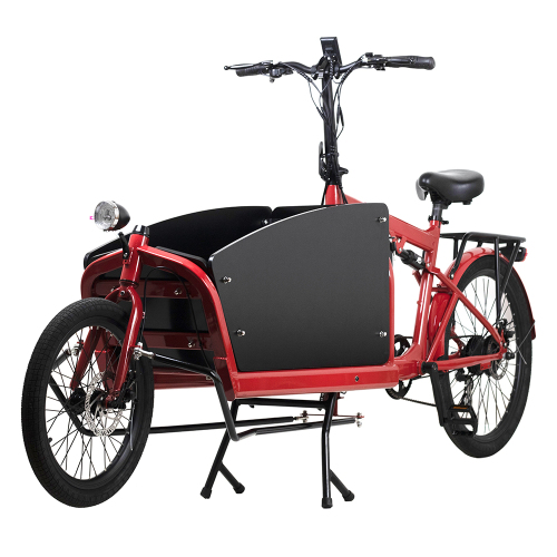 Nuovo design rosso 750w cargo ebike due ruote